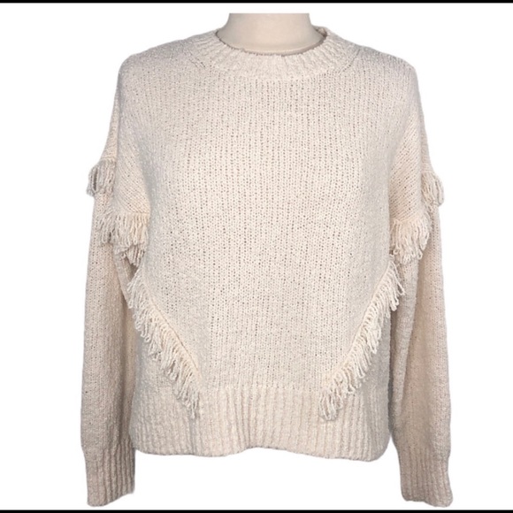 Madewell ivory Montford Fringe Pullover Sweater - Picture 5 of 8